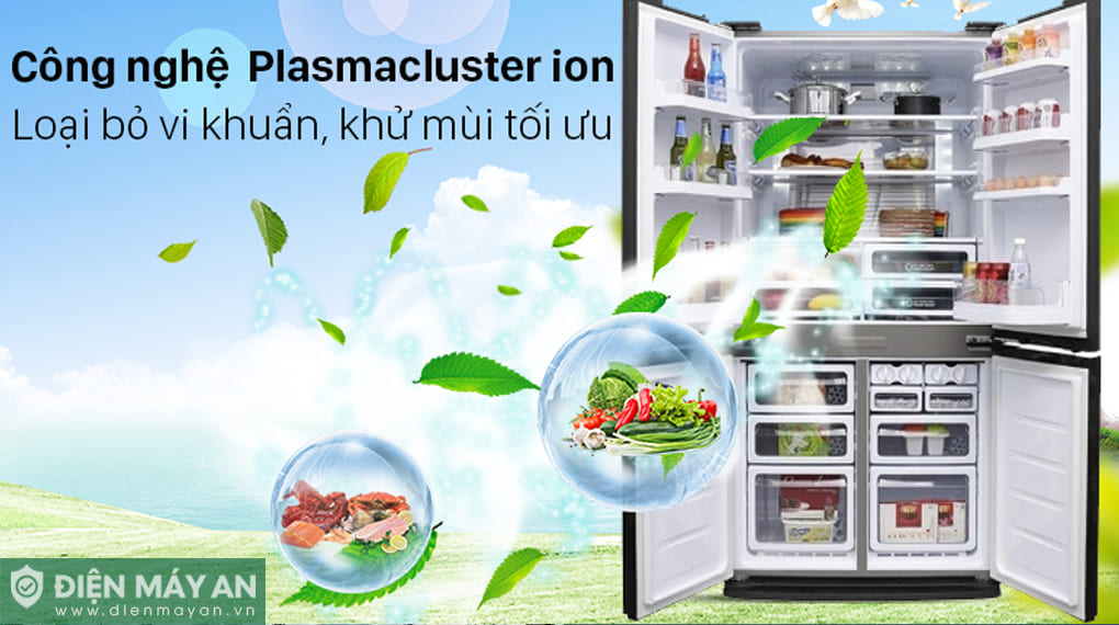 Tủ lạnh Sharp Inverter 572 lít Multi Door SJ-FXP640VG-BK